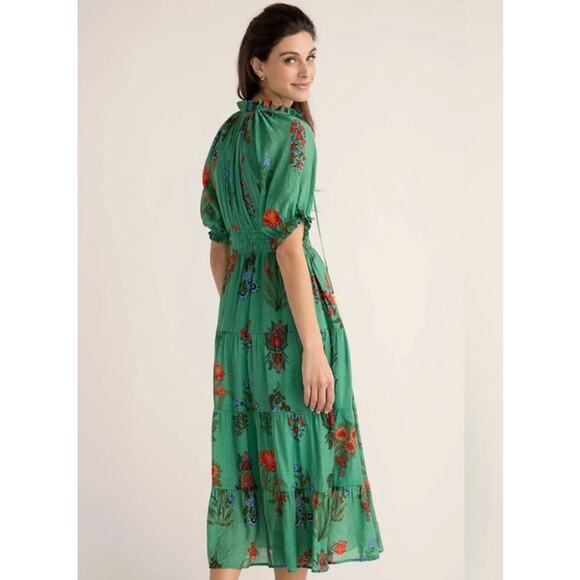 Womens NWOT THML Green Floral Midi/Maxi Dress Size Medium - Picture 2 of 9